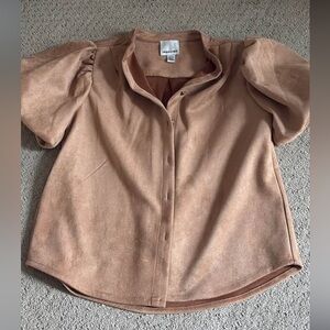 Women's Short Sleeve Tan Top